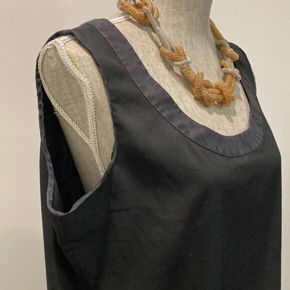 Annie Klein Black Relax Fit Tank Top SZ Large​​​​​​​ - Picture 4 of 11